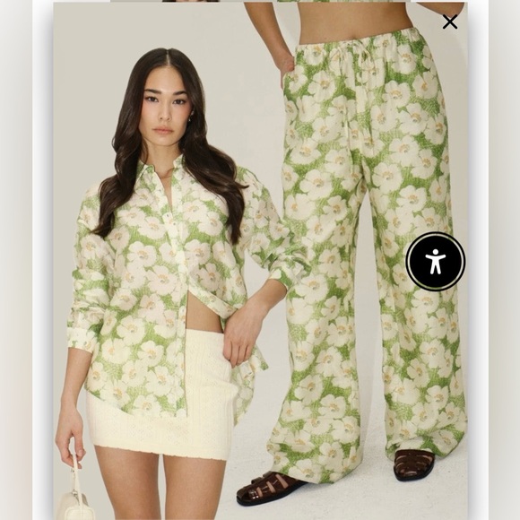 Bailey Rose Floral Set (blouse+pants) NWOT - Picture 1 of 12